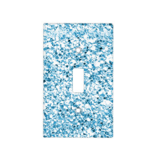 Glitter blue light switch cover