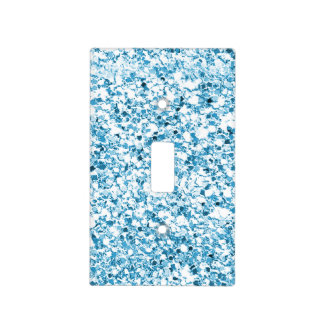 Glitter blue light switch cover