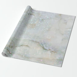 Glitter Blue Marble Wrapping Paper | Zazzle