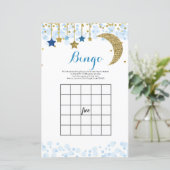 Glitter blue moon Watercolor Bingo Game (Standing Front)