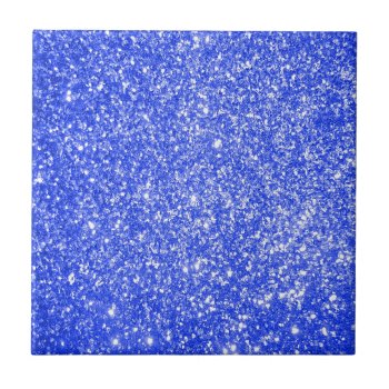 Glitter Blue Tile by Custom_Patterns at Zazzle