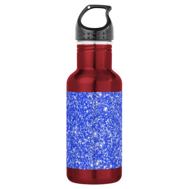 Glitter Blue Water Bottle (Front)