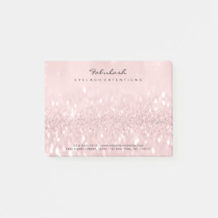 Glitter Blush Name Web Telephone Number Pink Post-it Notes