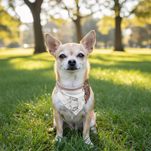 Glitter Blush Pink Marble Modern Stylish Bandana