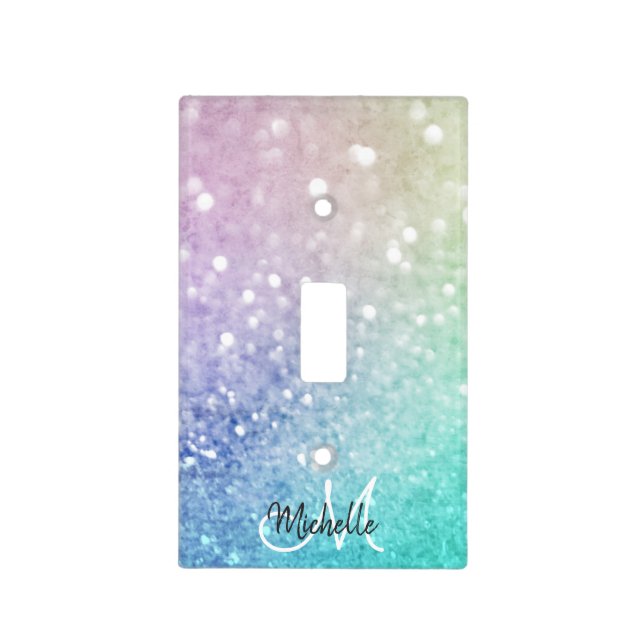 Glitter Bokeh Glamorous Elegant Light Switch Cover (Front)