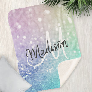 Glitter Bokeh Glamorous Elegant Sherpa Blanket