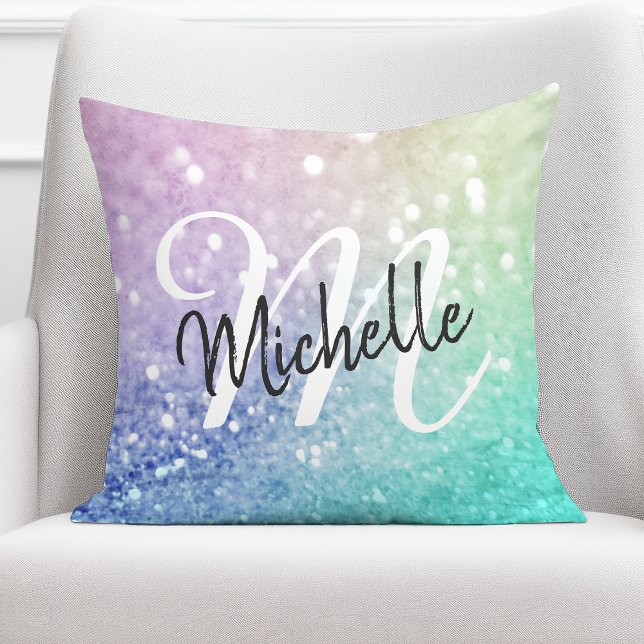 Glitter Bokeh Glamorous Elegant Throw Pillow (Creator Uploaded)