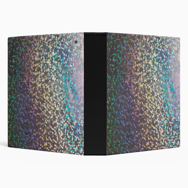 Glitter bokeh sparkle print 3 ring binder (Background)