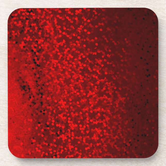 Glitter bokeh sparkle print beverage coaster (Front)