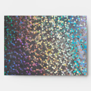 Glitter bokeh sparkle print envelope
