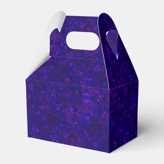 Glitter bokeh sparkle print favor boxes (Front Side)