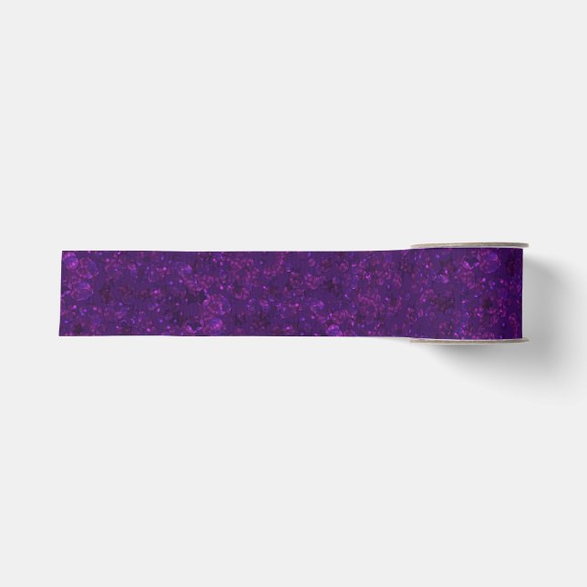 Glitter bokeh sparkle print grosgrain ribbon (Front)