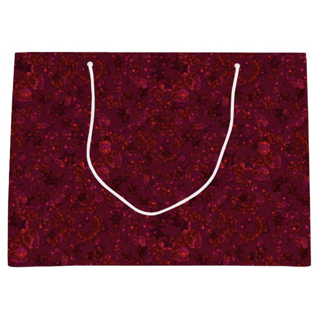 Glitter bokeh sparkle print large gift bag (Front)