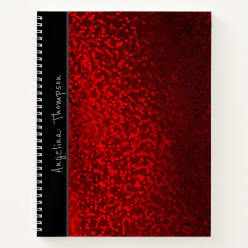 Glitter bokeh sparkle print notebook