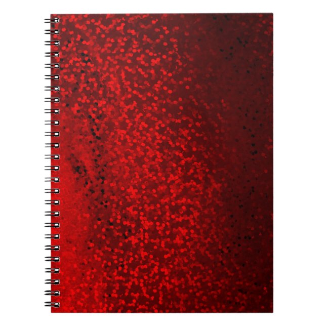 Glitter bokeh sparkle print notebook (Front)