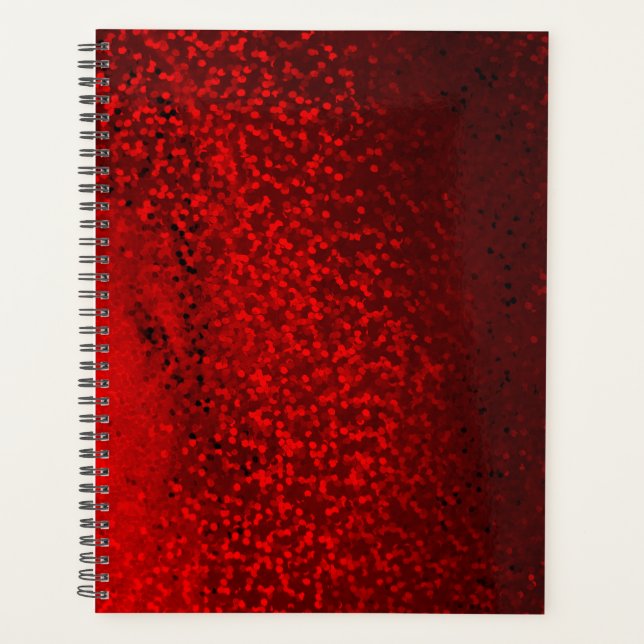 Glitter bokeh sparkle print planner (Front)