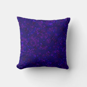 Glitter bokeh sparkle print throw pillow