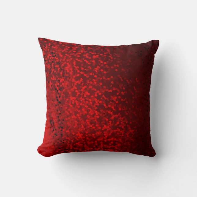Glitter bokeh sparkle print throw pillow (Front)