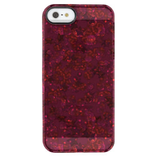 Glitter bokeh sparkle print clear iPhone SE/5/5s case