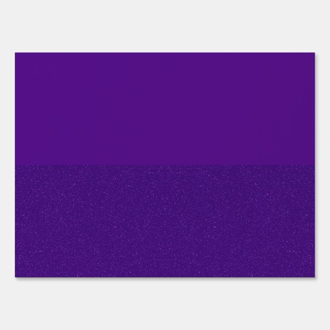 Glitter‑Bottom Royal Purple Yard Sign – Customize (Front)