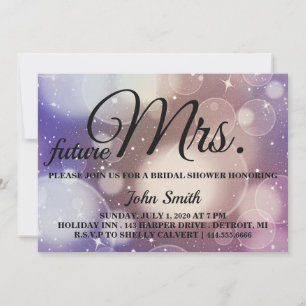 Glitter Bridal Shower future Mrs. Invitation
