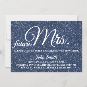 Glitter Bridal Shower future Mrs. Invitation