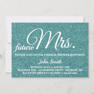 Glitter Bridal Shower future Mrs. Invitation