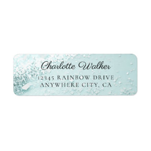 Glitter Bridal Shower  Label