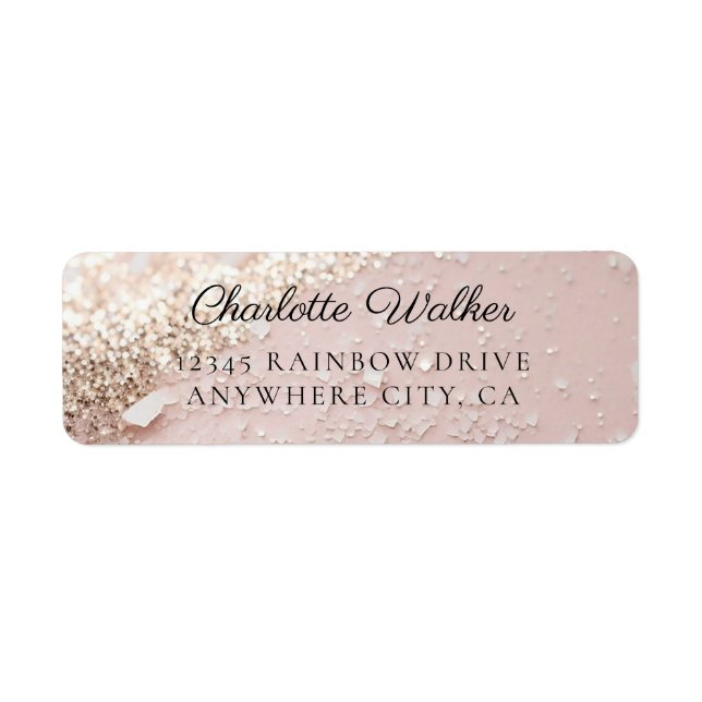 Glitter Bridal Shower  Label (Front)