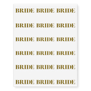 Glitter Bride Gold Temporary Tattoos