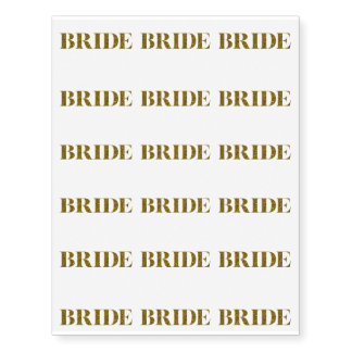 Glitter Bride Gold Temporary Tattoos