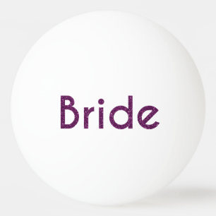 Glitter Bride Purple Ping-Pong Ball