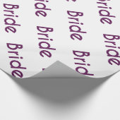 Glitter Bride Purple Wrapping Paper (Corner)