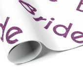 Glitter Bride Purple Wrapping Paper (Roll Corner)