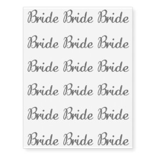 Glitter Bride Silver Temporary Tattoos