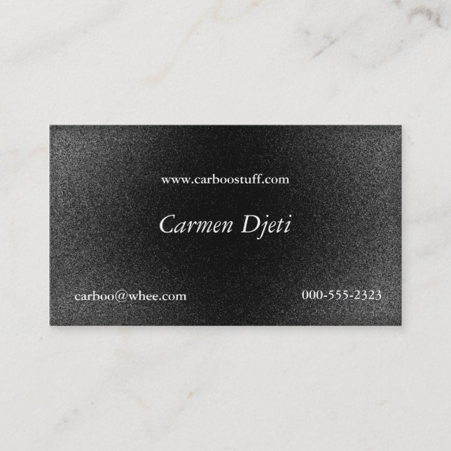 glitter burst (silver) business card (Front)