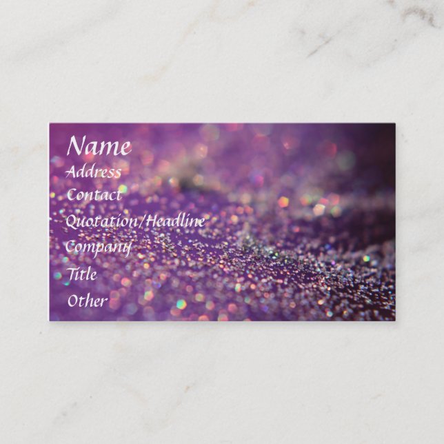 Glitter Business Card (Front)