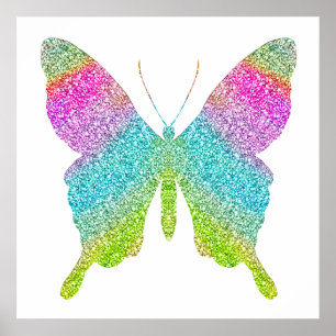 Glitter Butterfly Poster
