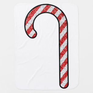 Glitter Candy Cane Baby Blanket