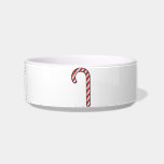 Glitter Candy Cane Bowl<br><div class="desc">A red and white striped candy cane with digital glitter texture.</div>