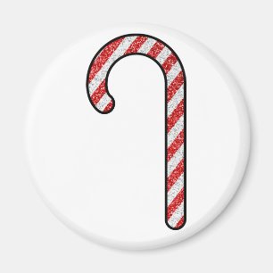 Glitter Candy Cane Magnet