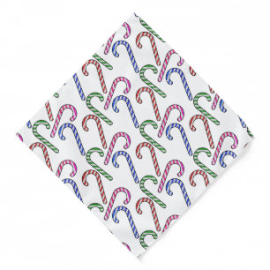 Glitter Candy Cane Pattern Bandana