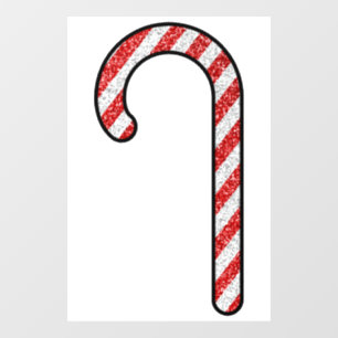Glitter Candy Cane Window Cling