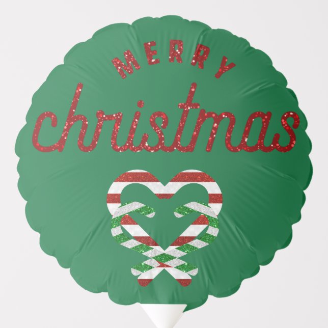 Glitter Candy Canes Balloon (Front)