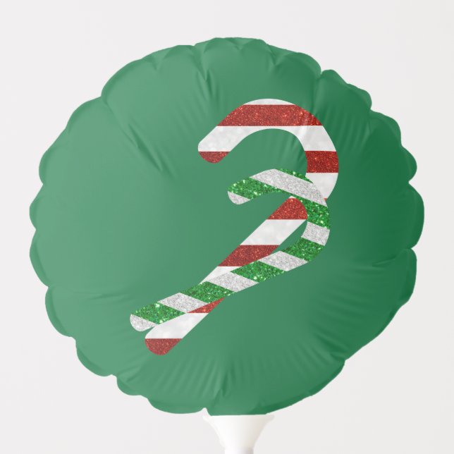 Glitter Candy Canes Balloon (Front)