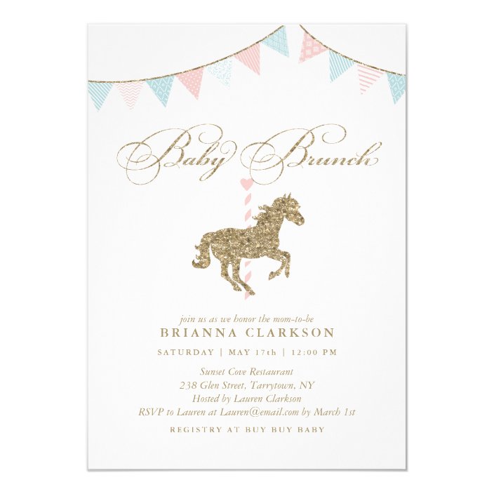 horse baby shower invitations