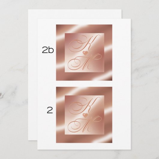 GLITTER CASCADE MONOGRAM CARD (Front/Back)