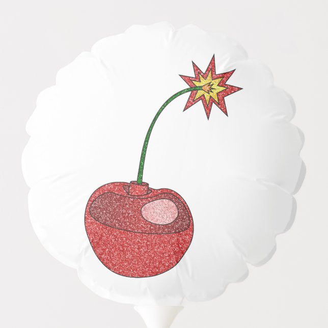 Glitter Cherry Bomb Balloon (Back)