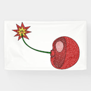 Glitter Cherry Bomb Banner