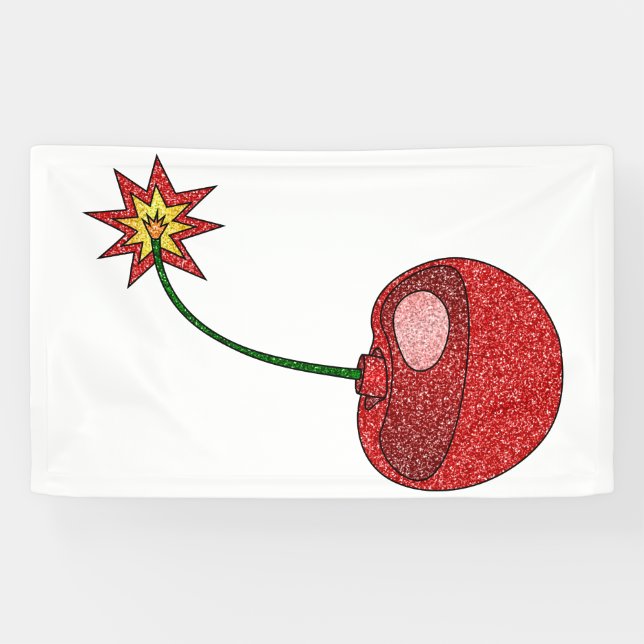 Glitter Cherry Bomb Banner (Horizontal)